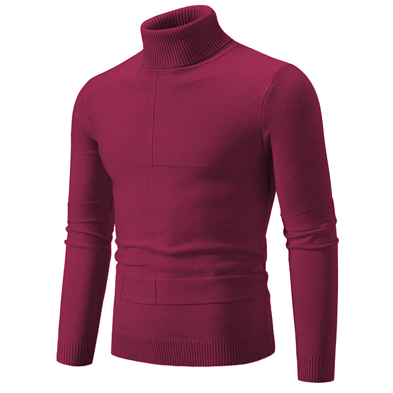 Herren Hochabschließender Strickpullover mit modischem Schnitt Echoarchiv