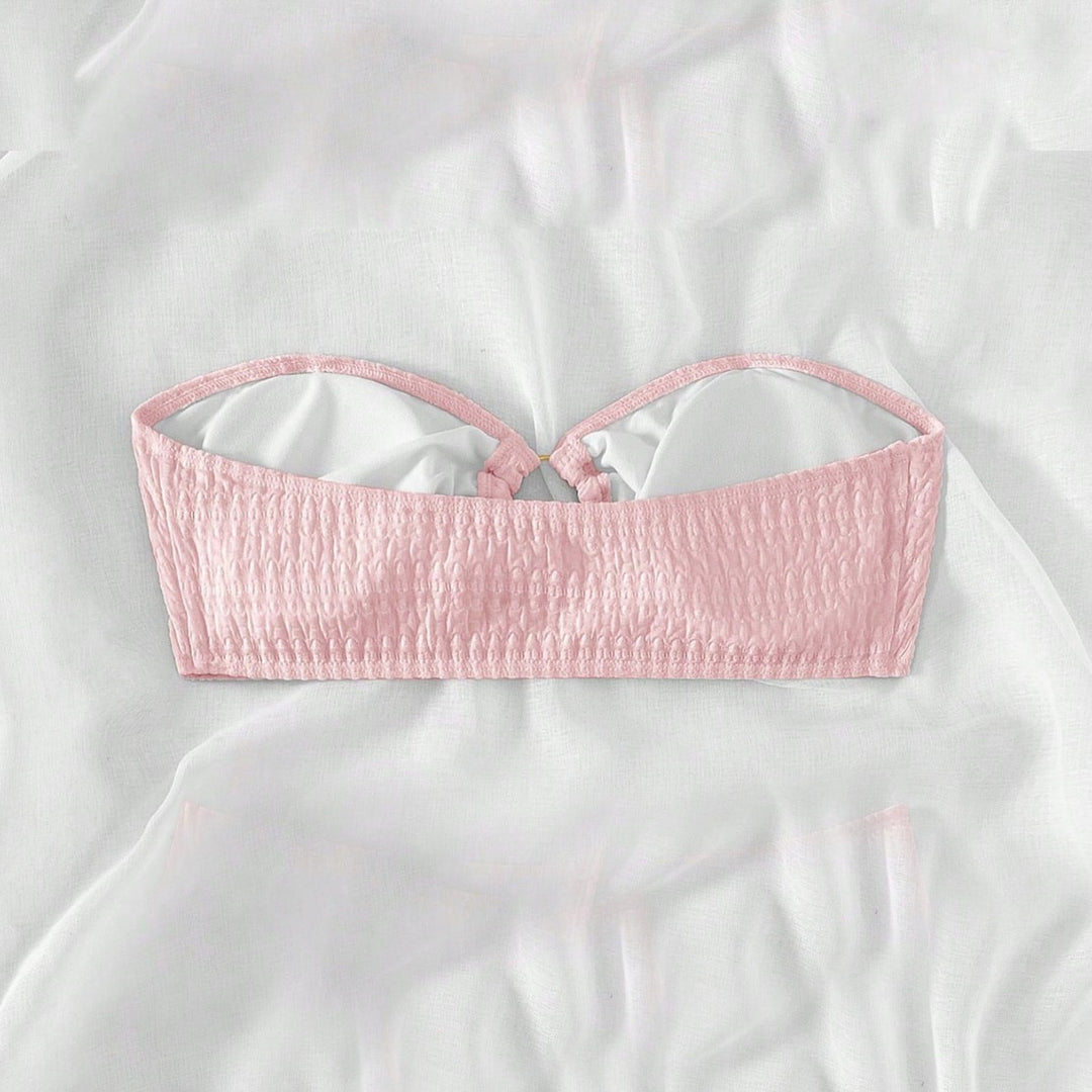 Damen Bandeau-Bikinioberteil mit strukturierter Oberfläche Echo Archiv