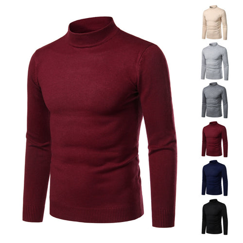 Herren warme Rollkragenpullover aus feinem Strickmaterial Echoarchiv