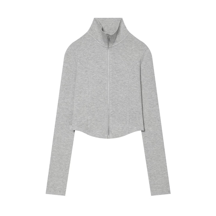 Damen Kurz geschnittenes Zip-Up-Set aus Stretchjersey Echo Archiv