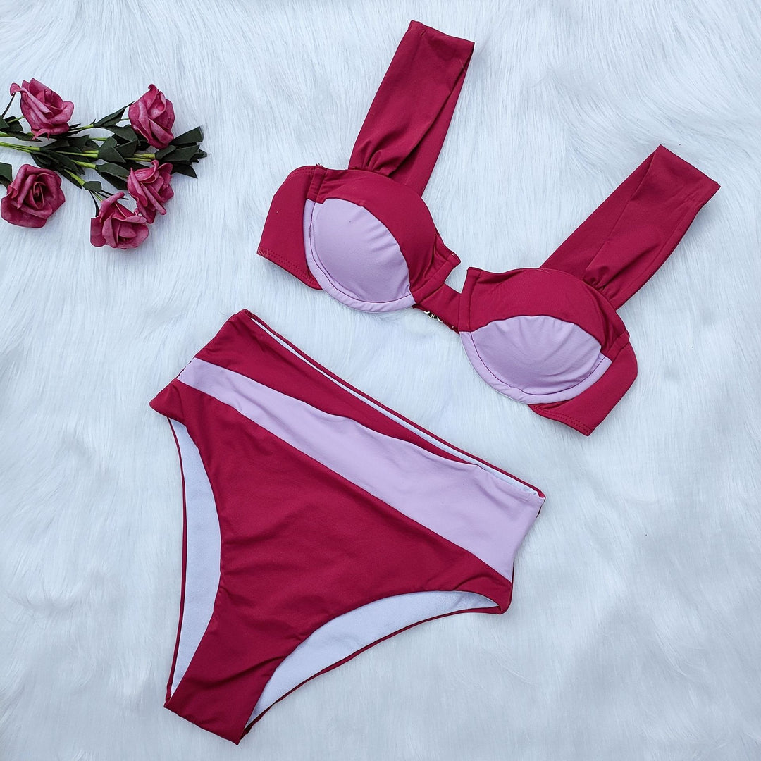 Damen Hochgeschnittenes Bikini-Set mit innovativem Design Echo Archiv