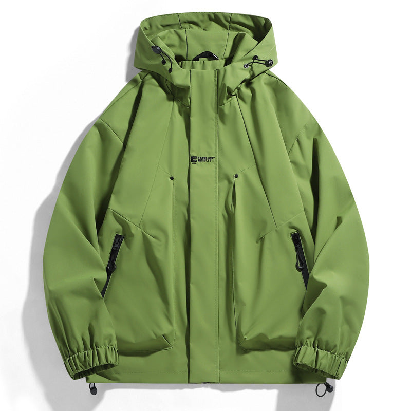 Herren Nano Wind- und wasserabweisende Kapuzenjacke mit ergonomischen Nähten, verstellbarem Saum und sicheren Reißverschlusstaschen – Taviero
