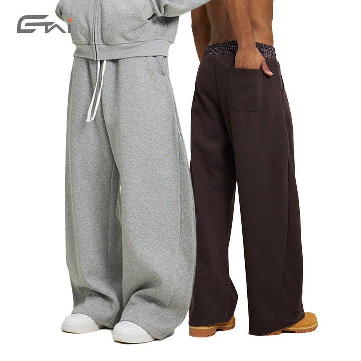 Damen Weite Cropped-Sweathose mit tiefem Schritt, Kordelzug und kontrastierendem Bund Echo Archiv