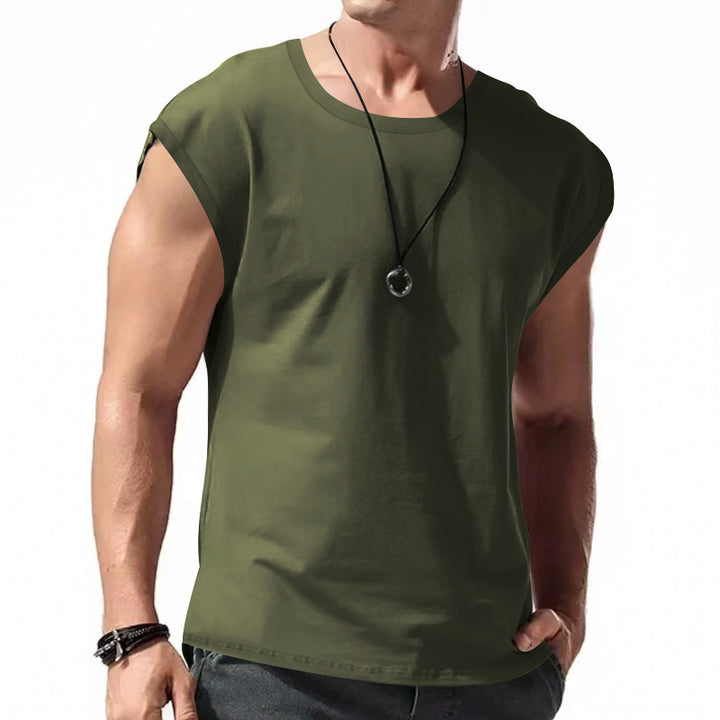 Herren lässiges oversized T-Shirt aus hochwertigem Baumwollmix mit dezentem Rundhalsausschnitt Echoarchiv