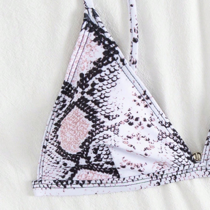 Damen modern geschnittenes Bikini-Set mit Schlangenmuster Echo Archiv