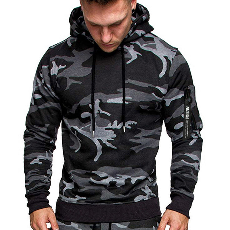 Herren sportlicher Hoodie mit seitlichem Reißverschluss Echoarchiv