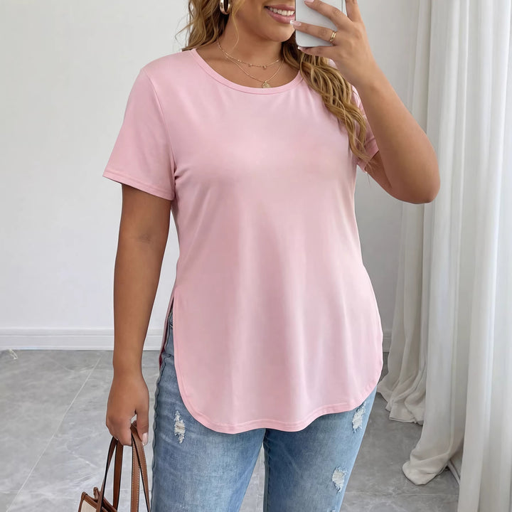 Damen lässiges T-Shirt mit seitlichem Schlitz Echo Archiv
