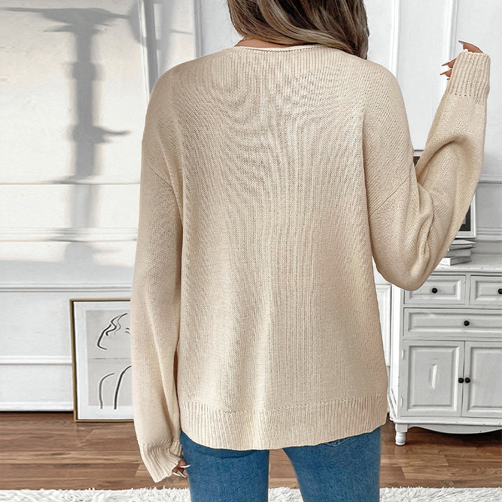 Damen Modischer Strickcardigan mit Kordelzug Echo Archiv