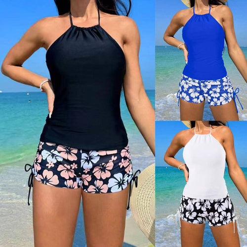 Damen Sportlicher Badeset mit modischen Blumenmuster Echo Archiv