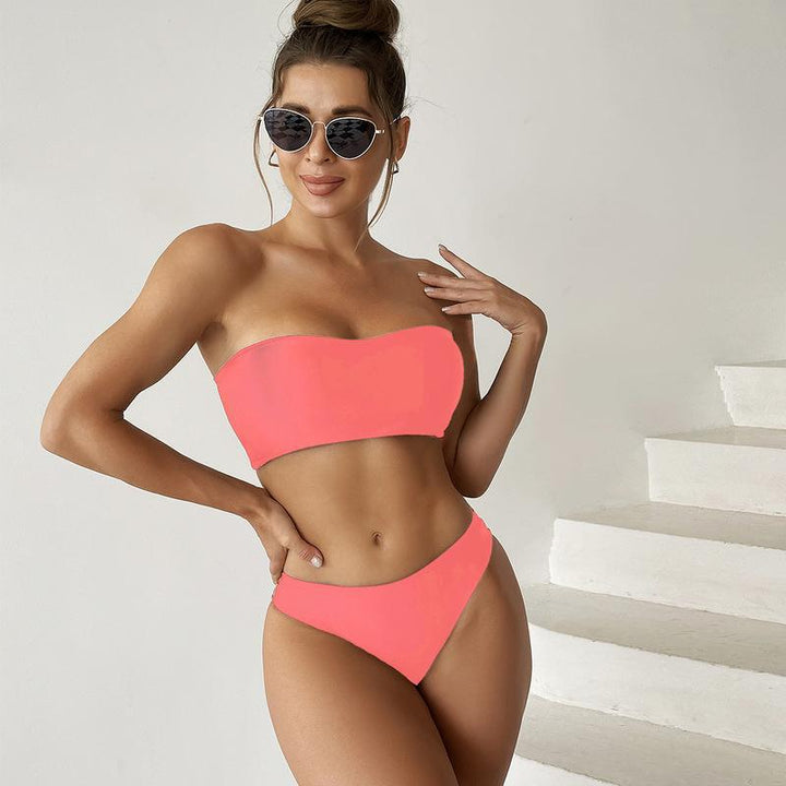 Damen Bandeau-Bikini mit modischem Schnitt und tailliertem Unterteil Echo Archiv