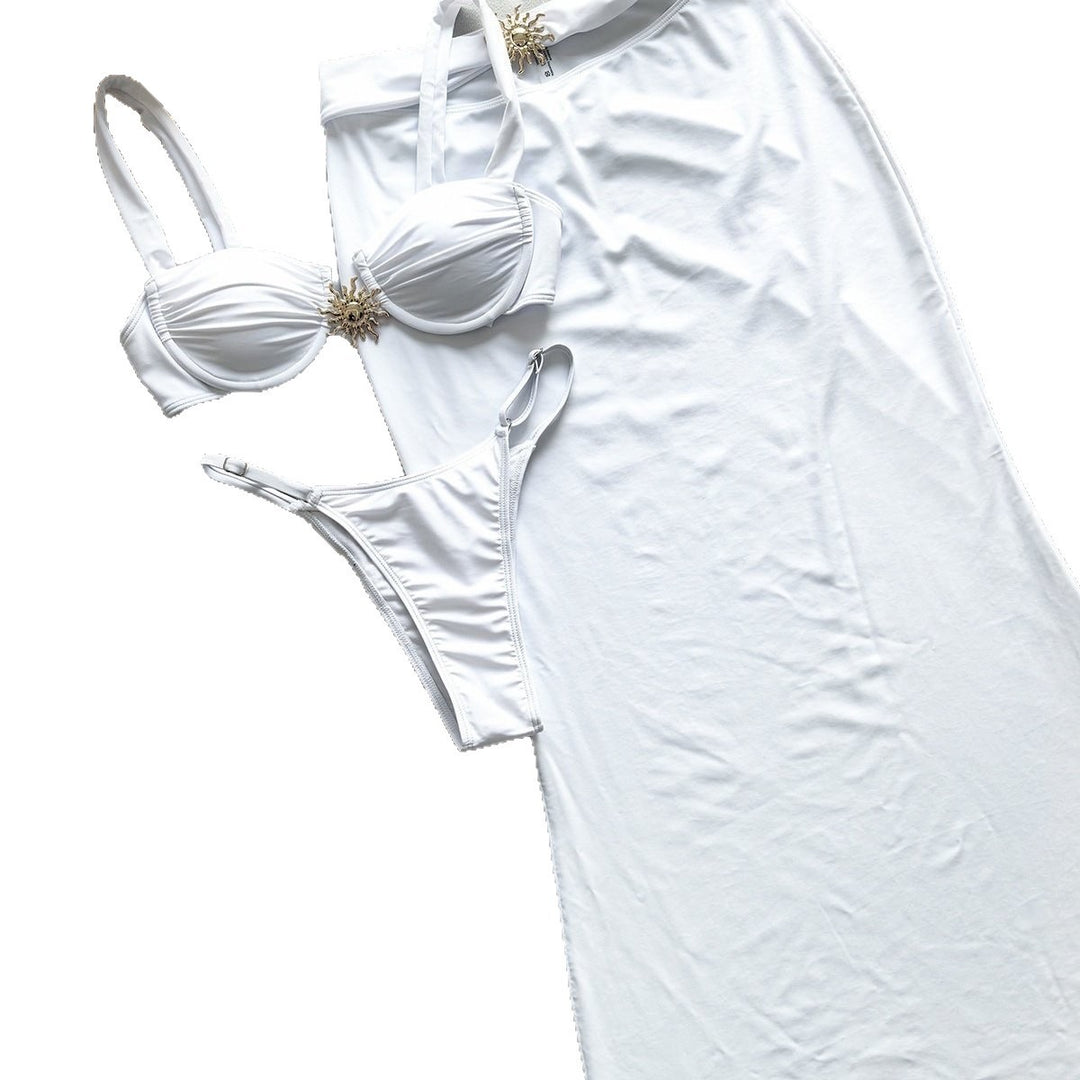 Damen Bandeau-Bikini mit hochwertiger Schlankheitswirkung und anpassbarem Rock Echo Archiv