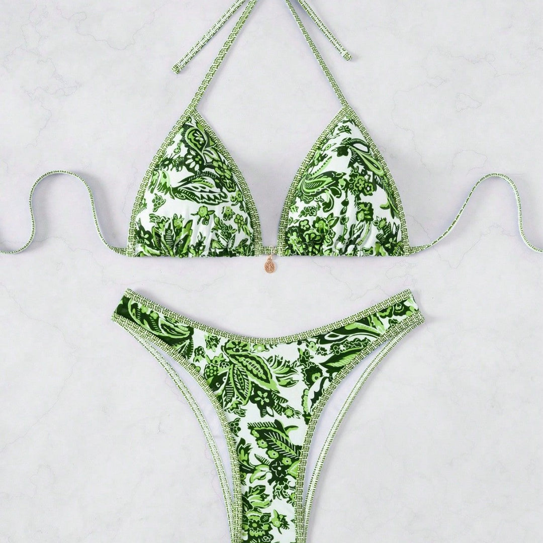 Damen Triangel-Bikini mit floraler Spitze Echo Archiv