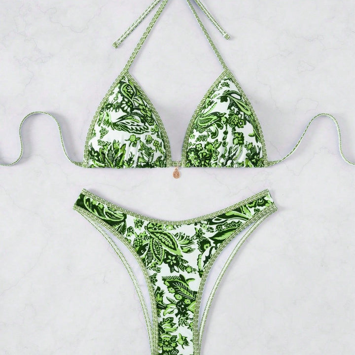Damen Triangel-Bikini mit floraler Spitze Echo Archiv