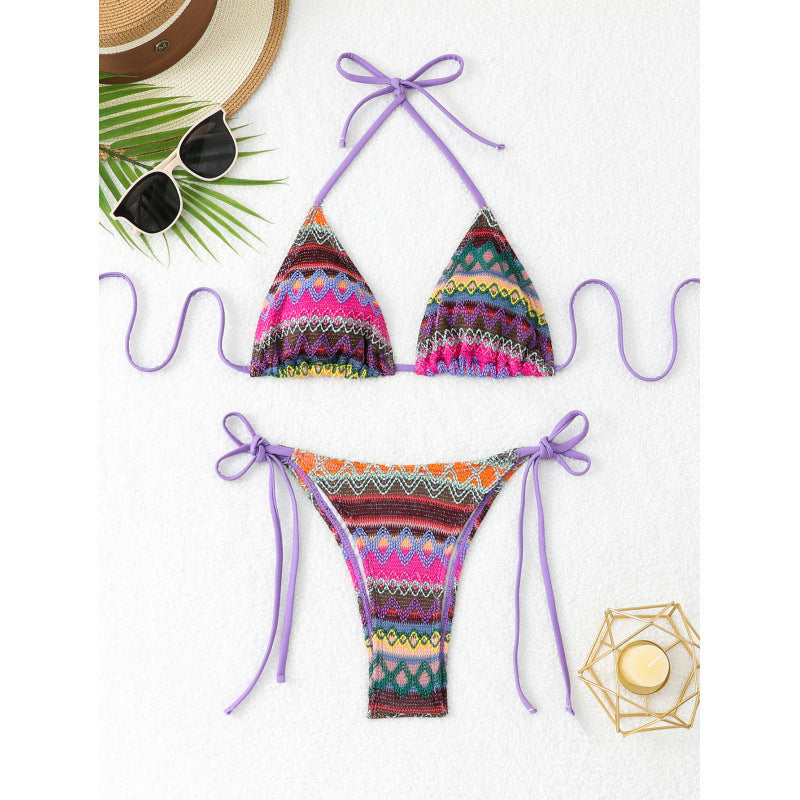 Damen Triangel-Bikini mit farbenfrohem Muster Echo Archiv