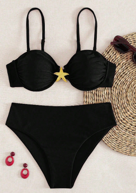 Damen Balconette-Bikini mit dekorativen Sternen Echo Archiv