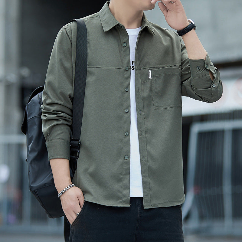 Herren lässige Overshirt-Jacke mit praktischen Taschen Echoarchiv