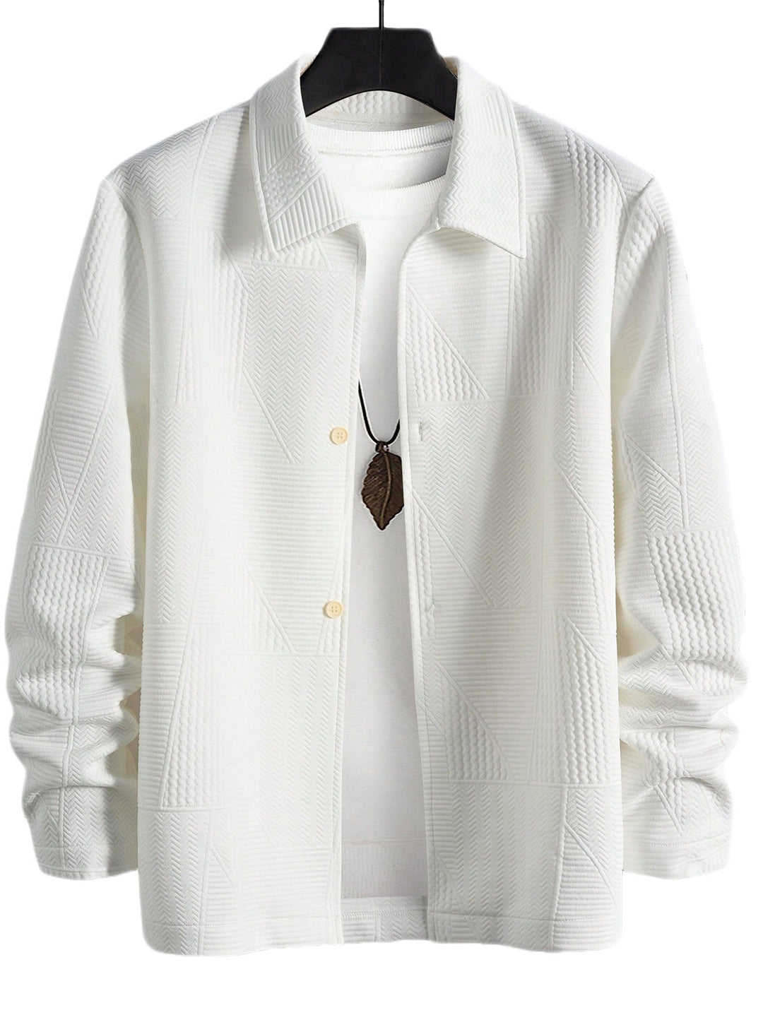 Herren modische Hemdjacke mit strukturiertem Design Echoarchiv