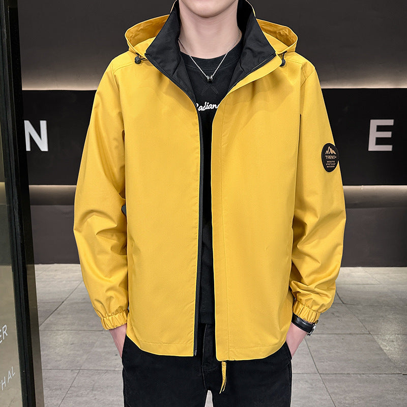 Herren Leichte Übergangsjacke mit verstellbarer Kapuze Echo Archiv