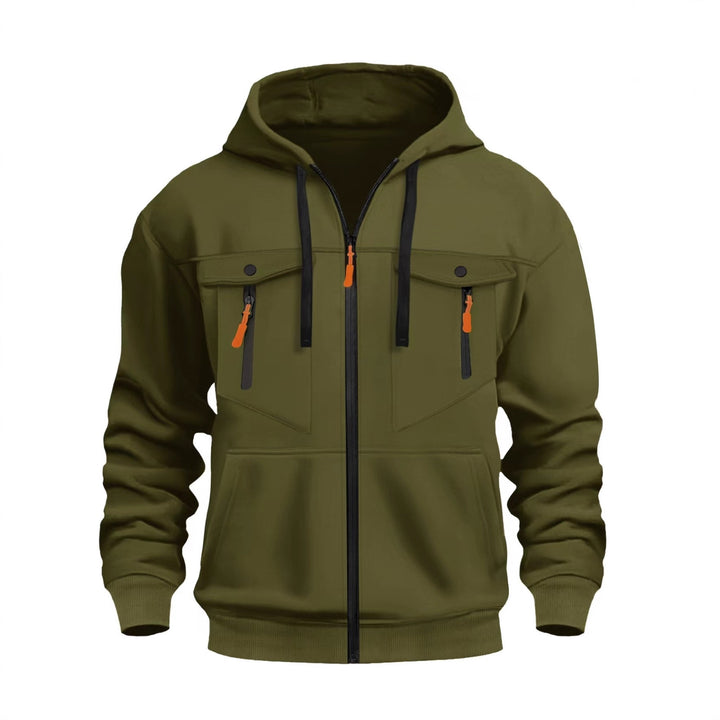 Herren praktische Kapuzenjacke mit multifunktionalen Taschen Echoarchiv