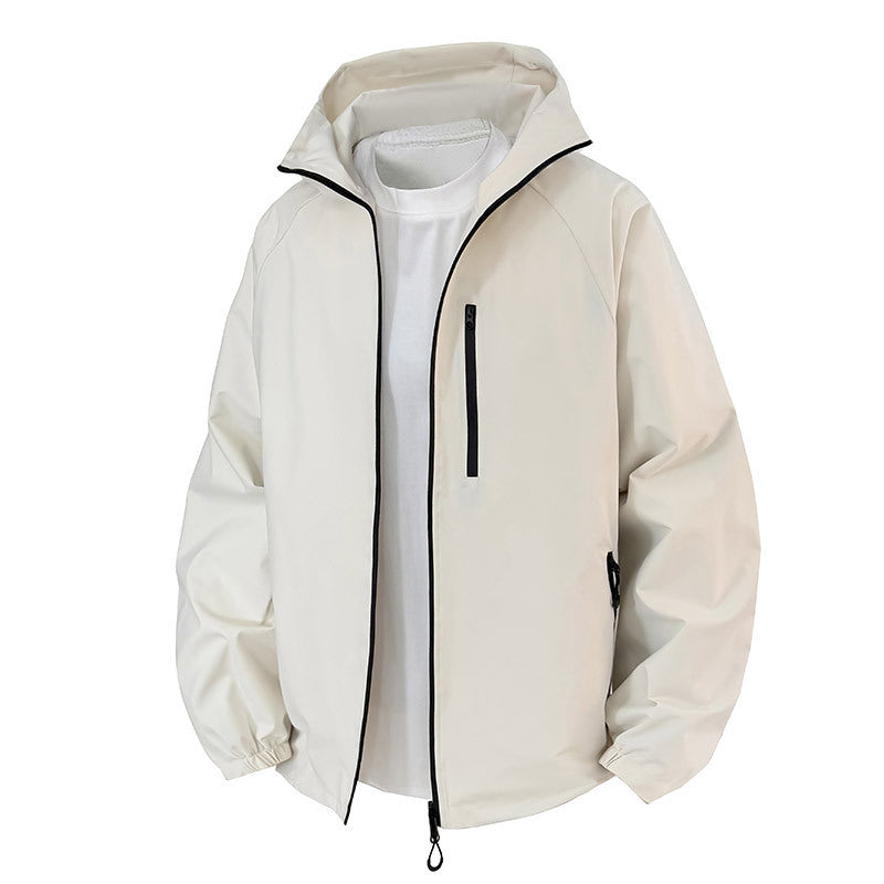 Herren Leichte Übergangsjacke mit verstellbarem Kapuzenverschluss Echo Archiv