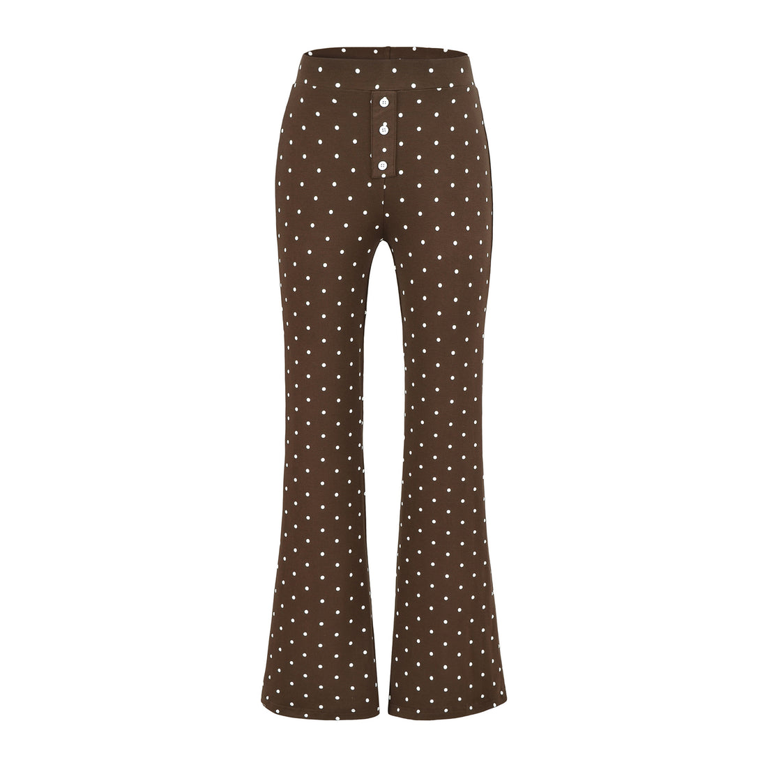 Damen Zweiteiliges Stretch-Jersey Lounge-Set mit Cropped Longsleeve und High‑Waist Schlaghose Echoarchiv