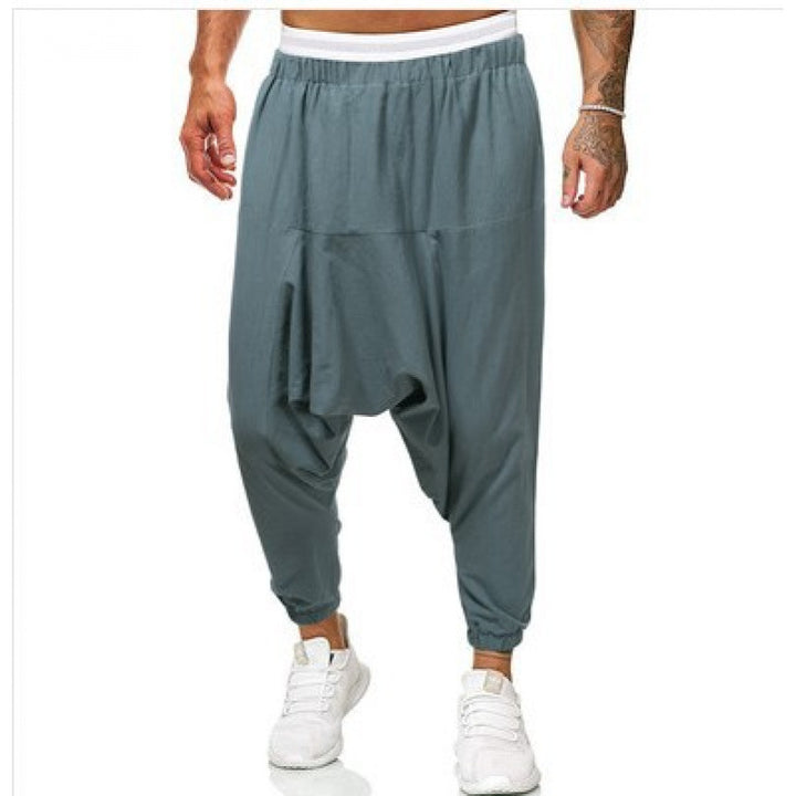 Herren Bequeme Haremshose mit elastischem Bund und seitlichen Taschen Echoarchiv