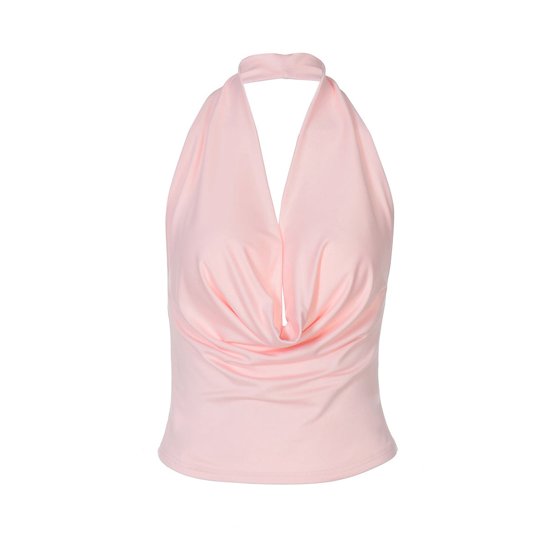 Damen Elegantes Hochgeschlossenes Oberteil mit Drapierung Echo Archiv