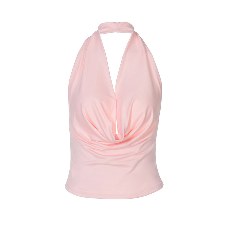 Damen Elegantes Hochgeschlossenes Oberteil mit Drapierung Echo Archiv
