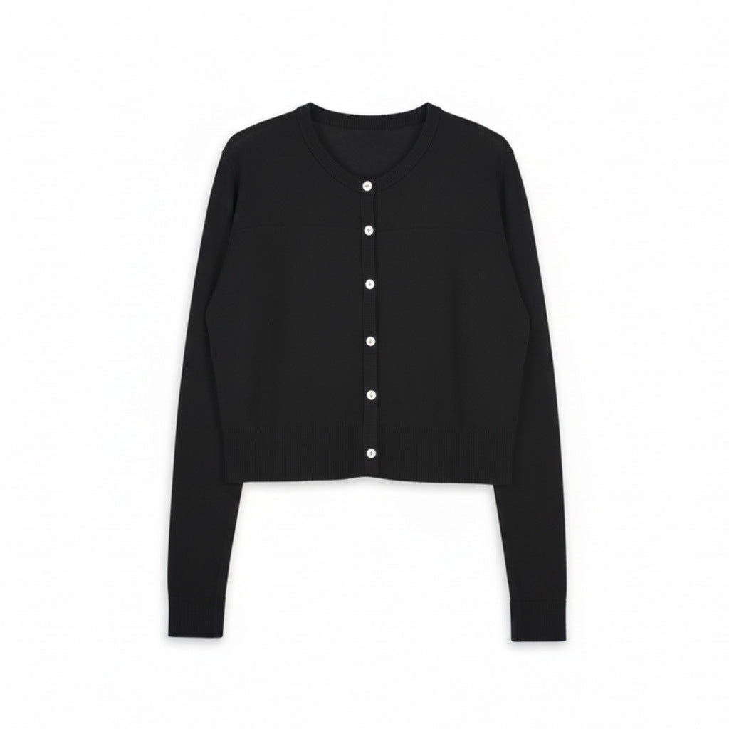 Damen Modische Strickjacke mit Knopfleiste Echo Archiv