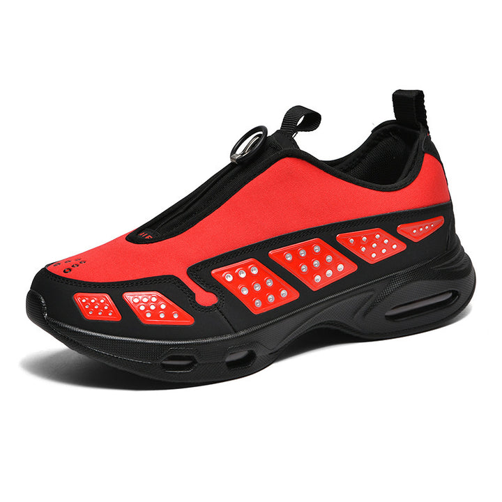 Herren sportlicher Schlupfsneaker mit integrierter Luftkammer, Reißverschlusszug und gedämpfter Profilsohle – Tavélo