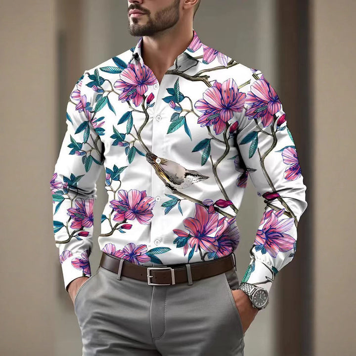 Herren Hemd mit floralen Mustern Echoarchiv