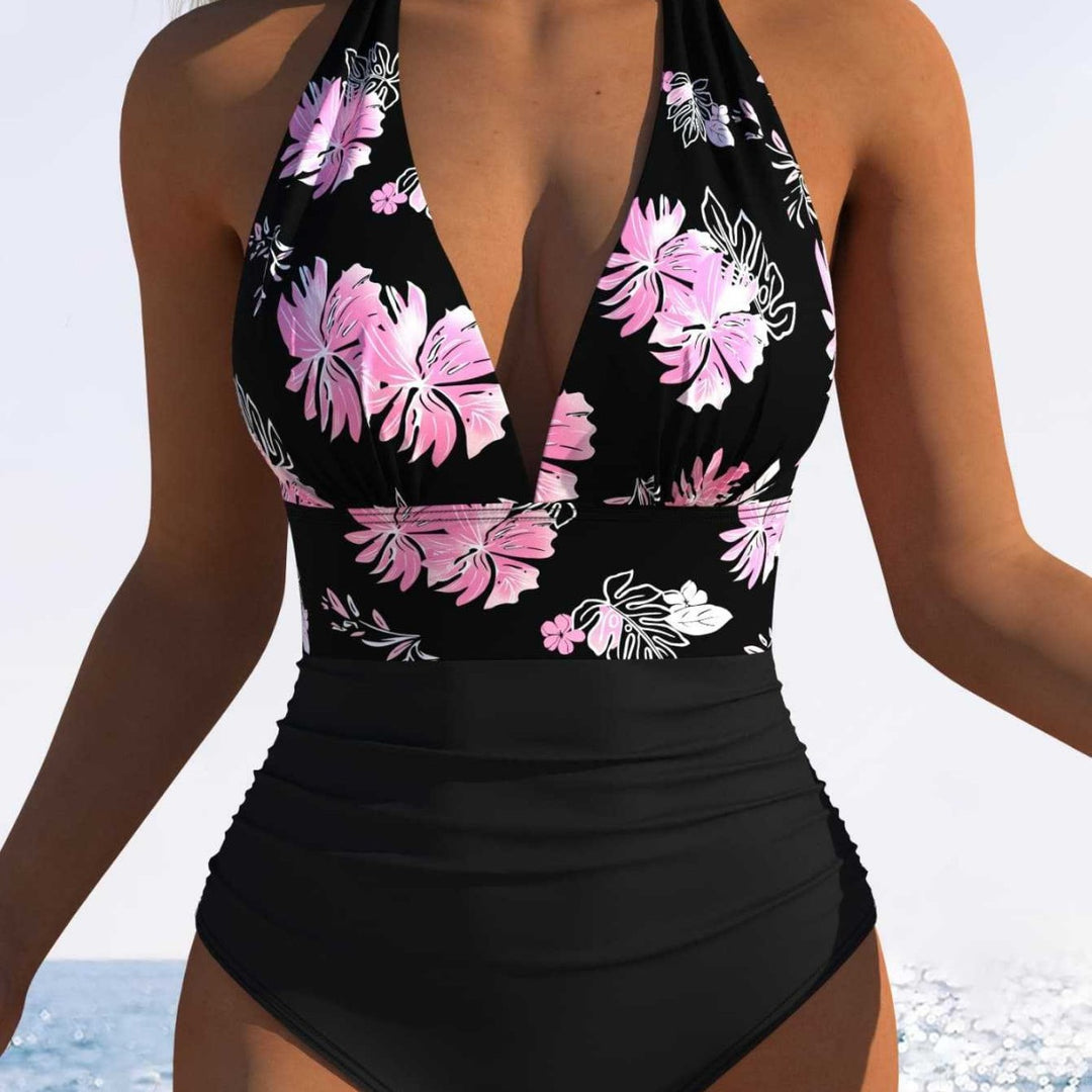 Damen Einteiler Badeanzug mit elegantem Floral-Design und figurformendem Schnitt Echo Archiv