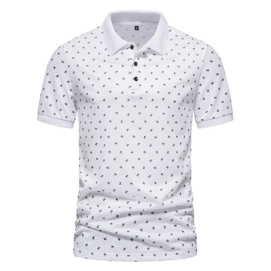 Herren Poloshirt mit modernem Muster und atmungsaktiven Eigenschaften Echoarchiv