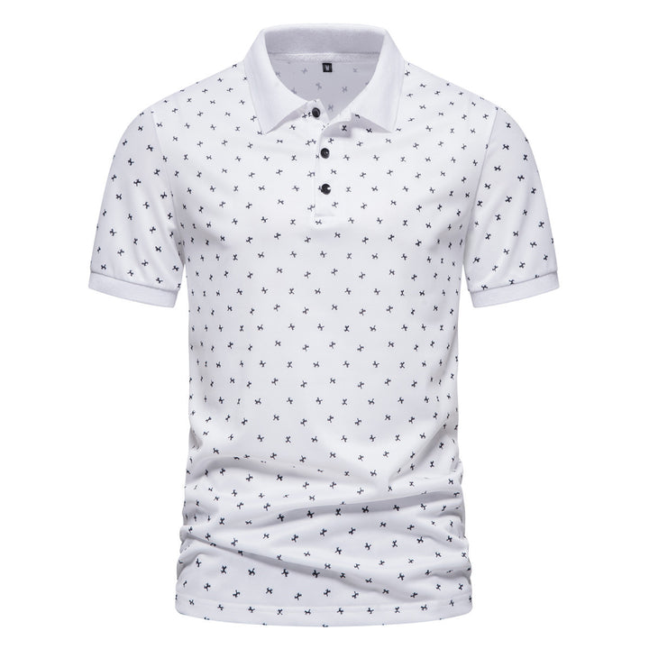 Herren Poloshirt mit modernem Muster und atmungsaktiven Eigenschaften Echoarchiv