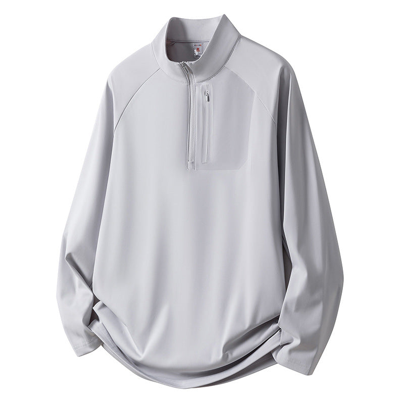 Herren Sport Fleece Pullover mit Reißverschluss Echo Archiv