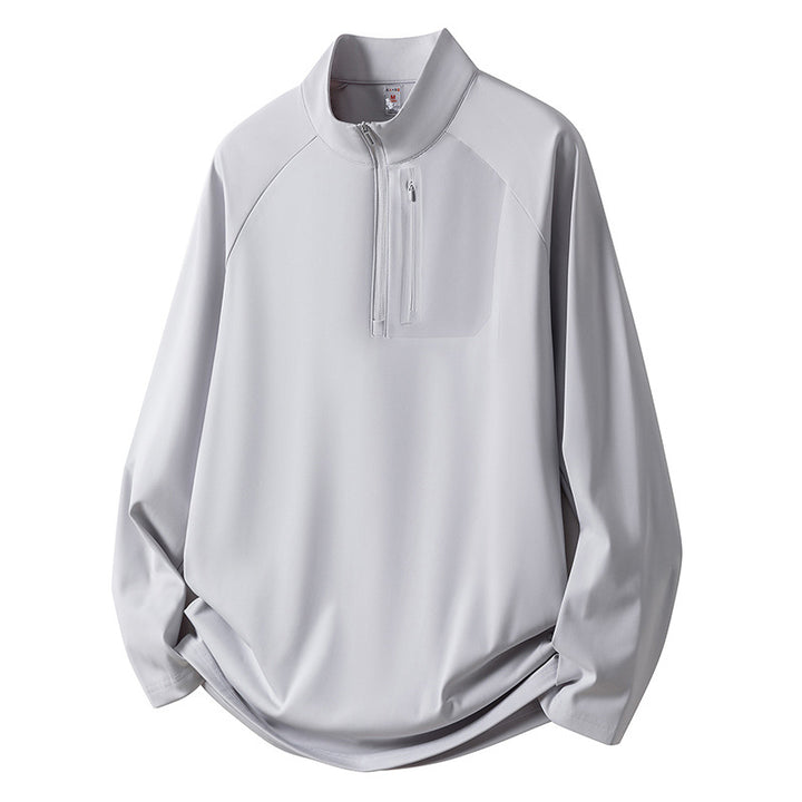 Herren Sport Fleece Pullover mit Reißverschluss Echo Archiv