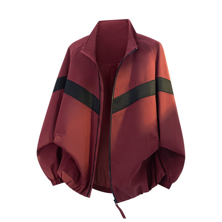 Damen Oversize Freizeit-Trackjacke mit Mesh-Einsätzen und durchgehendem Reißverschluss Echoarchiv
