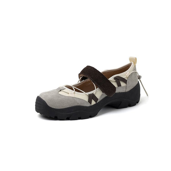 Damen Sportliche Ballerinas mit verstellbarem Riemen und rutschfester Sohle Echoarchiv