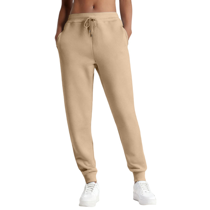 Damen schmale High‑Waist Sweat-Jogginghose mit hohem Komfortbund, verstellbarem Kordelzug und elastischen Knöchelbündchen – Avérine