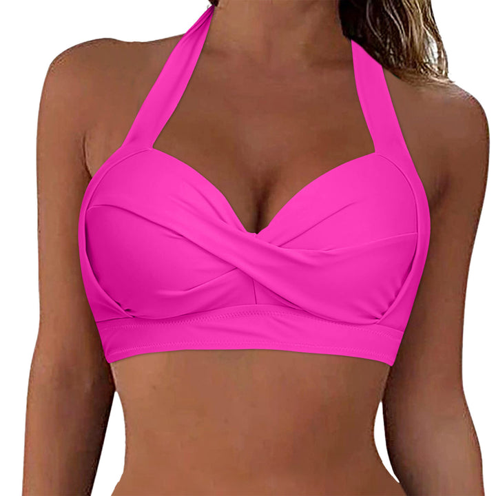 Damen Sportliches Bikinioberteil mit tiefem Ausschnitt und Halter-Design Echo Archiv