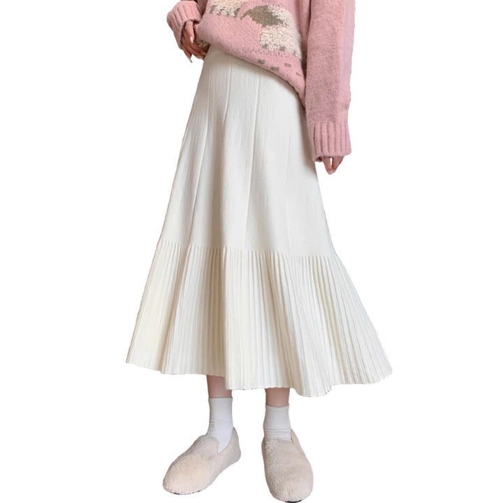 Damen Plissierter Midi-Rock aus weichem Material Echo Archiv