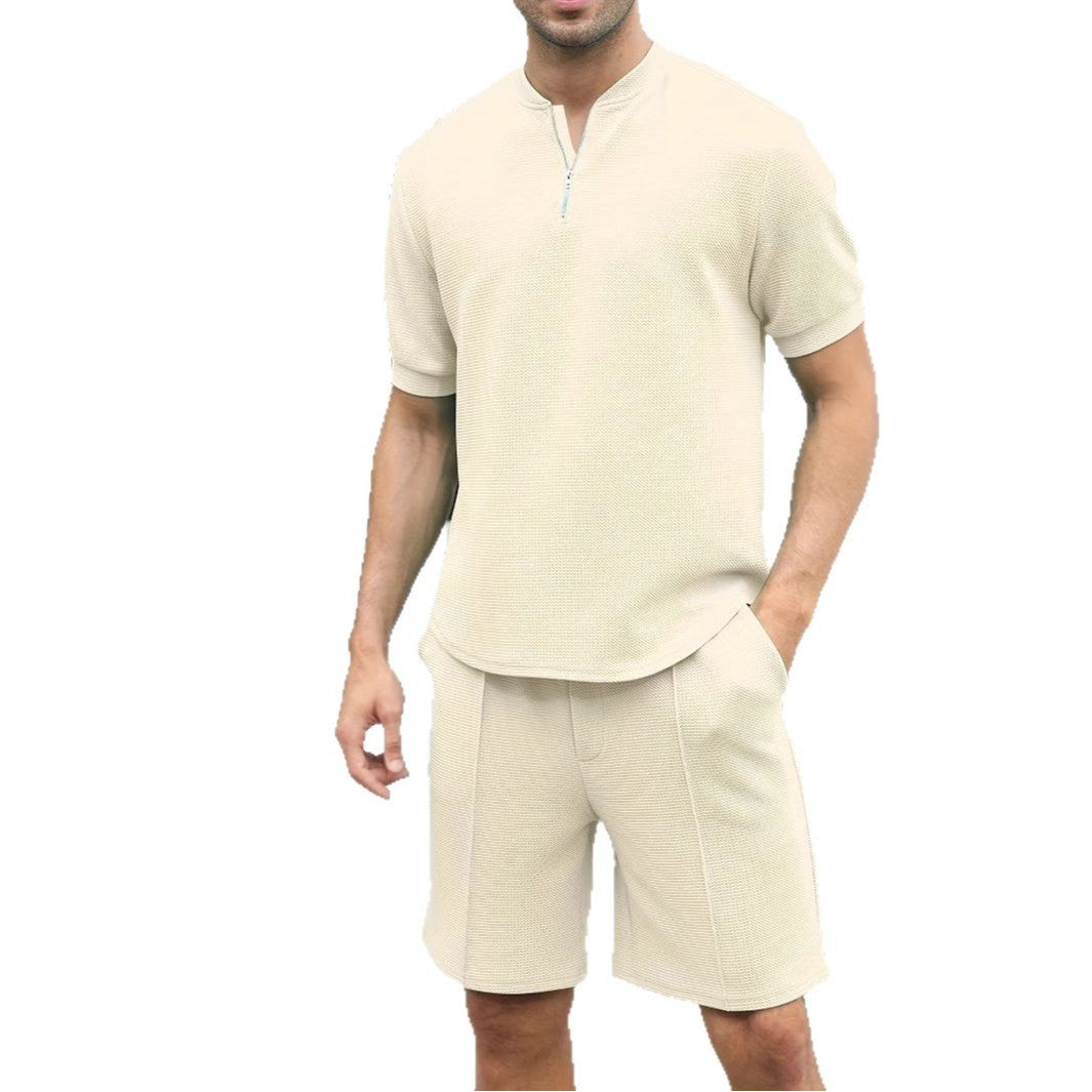 Herren lässiges Kurzarm-Freizeit-Set aus atmungsaktivem Material Echoarchiv