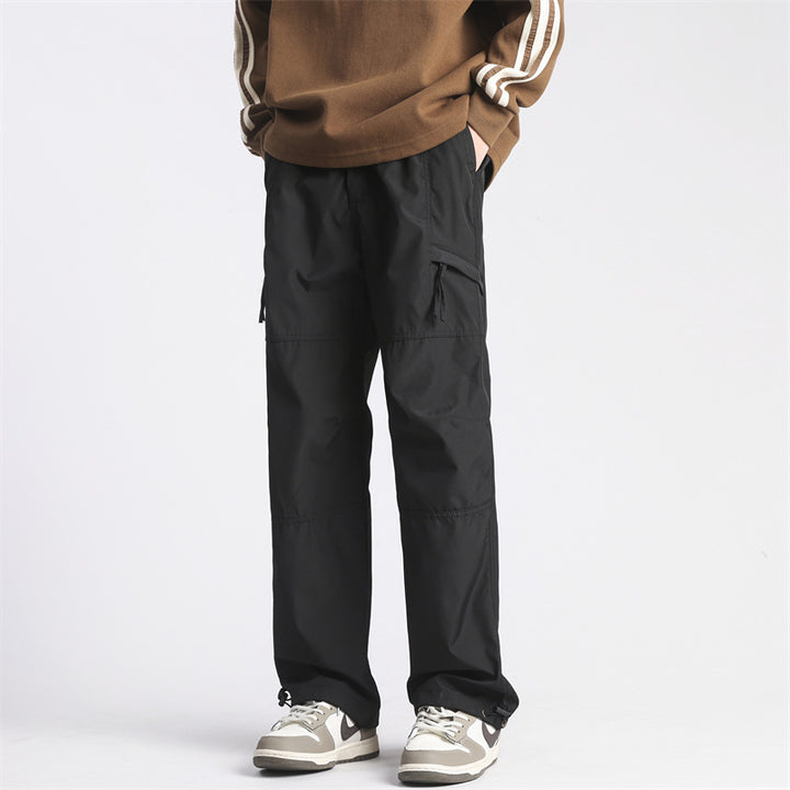 Herren Cargo-Twill-Hose mit elastischem Bund, Reißverschlusstaschen und Kordelzug Echo Archiv