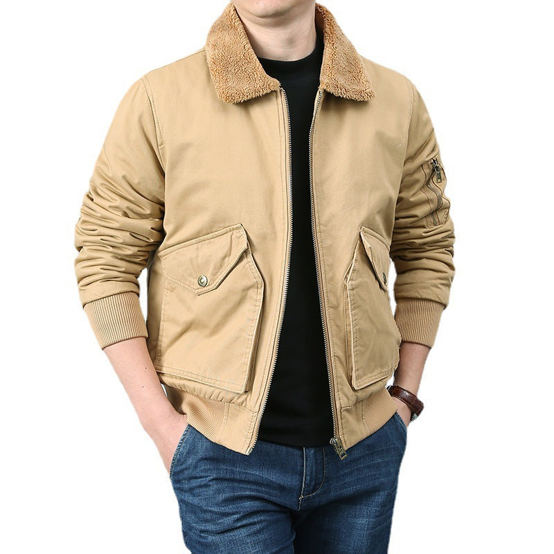 Herren Pilotenjacke mit Sherpa‑Kragen, Utility‑Taschen und Rippbündchen Echo Archiv