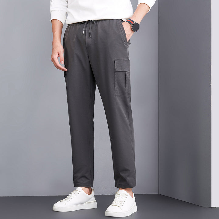 Herren bequeme Cargo-Hose mit elastischem Bund und praktischen Taschen Echoarchiv