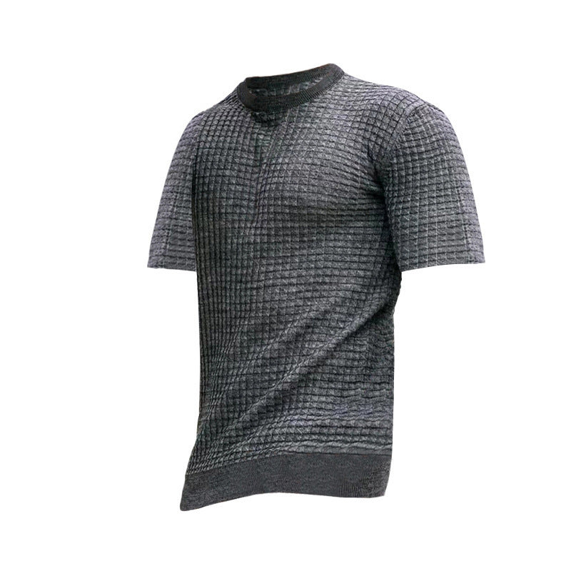 Herren atmungsaktives Fitness-T-Shirt mit strukturiertem Design Echoarchiv