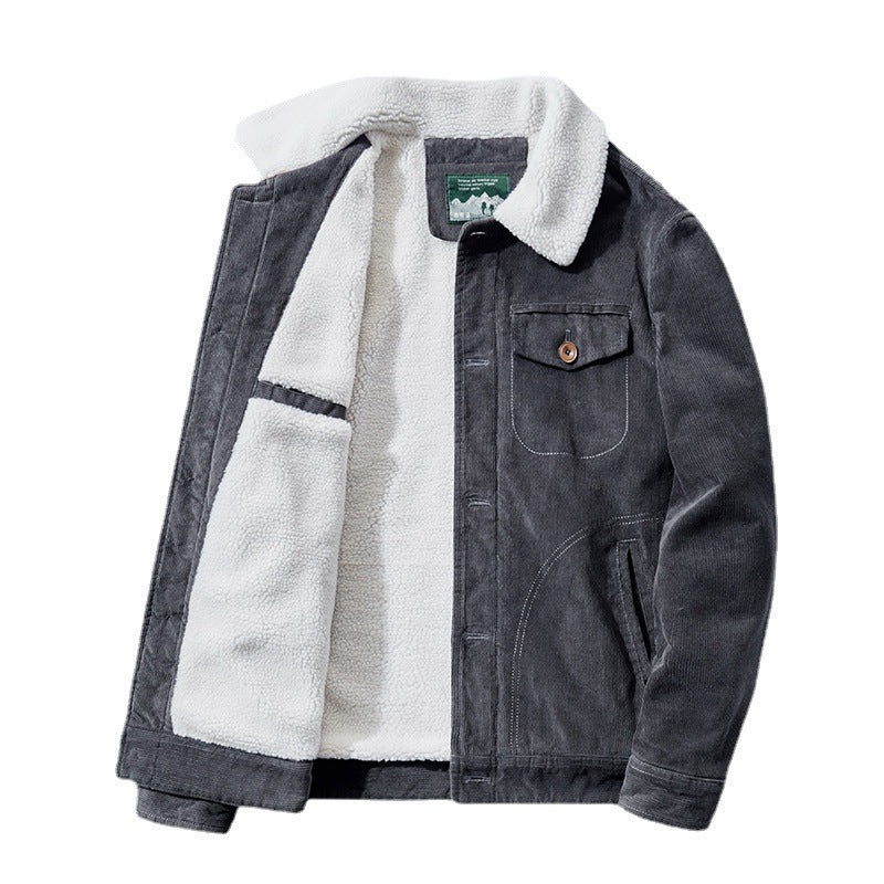 Herren Lässige Cordjacke mit Teddyfutter Echo Archiv
