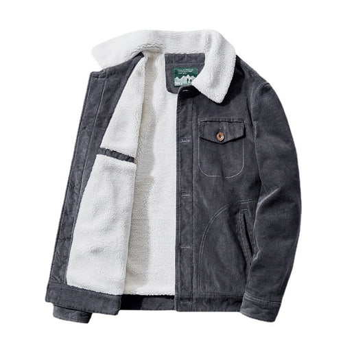 Herren Lässige Cordjacke mit Teddyfutter Echo Archiv