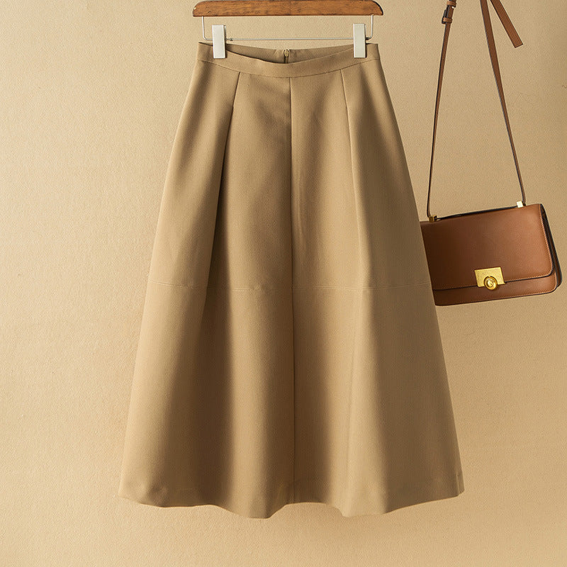 Damen Midi A-Linien-Rock mit hoher Taille und elegantem Fall Echo Archiv