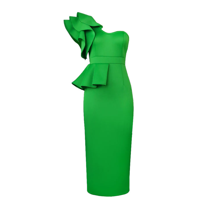 Damen Cocktailkleid mit asymmetrischem Volant Echo Archiv